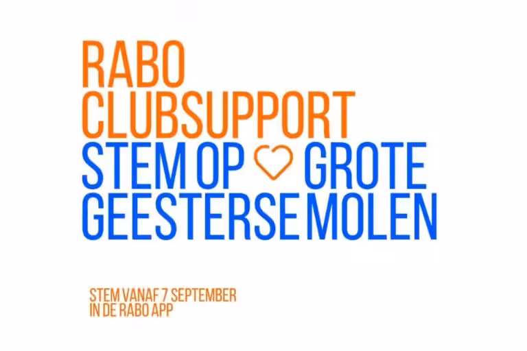 Rabo ClubSupport van start – Stem op de Geesterse Molen!